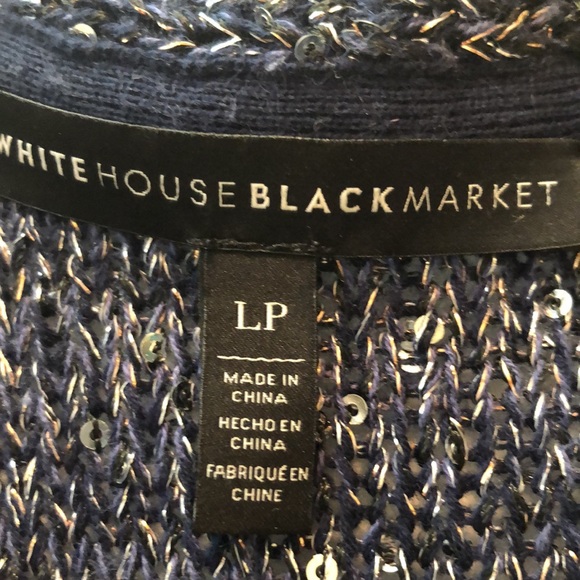 Open Front Navy Cardigan/Sweater Midi - Picture 6 of 7